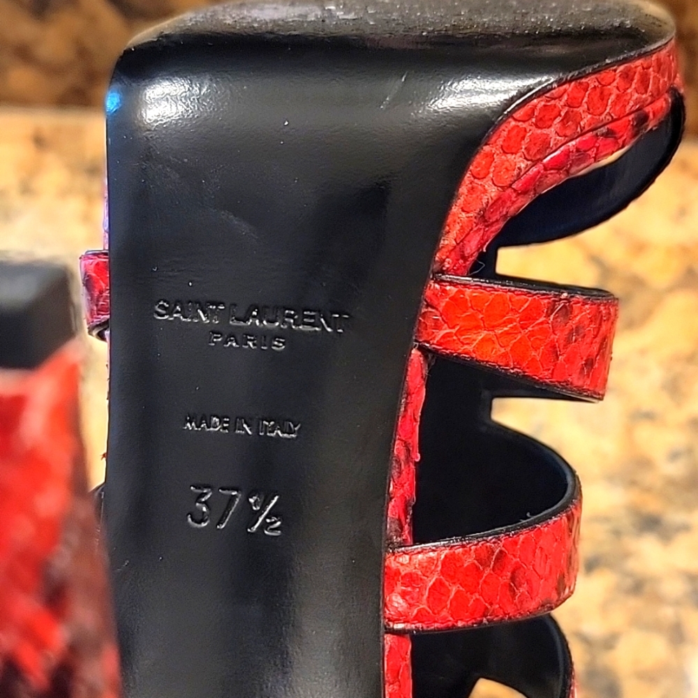 Saint Laurent Paris Red heels. Very sexy. Size 37.5. EU. Also fits 7. US. - Picture 6 of 9